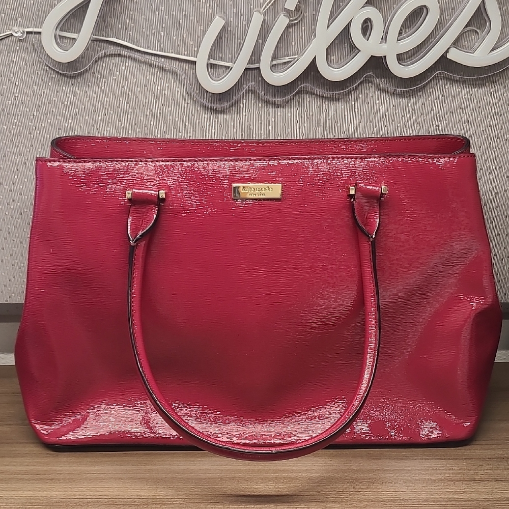 Kate Spade Glossy Red Tote Bag